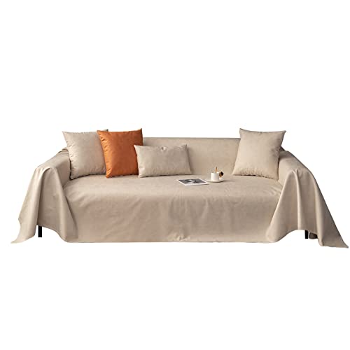 VanderHOME Sofa überzug Möbel Abdeckung für Verschütten Sofabezug Wasserabweisend Antirutsch Sofa Abdeckung Stretch Sofa Protector Sofaüberwurf Schutz vor Haustier Katze Hunde210*230cm-Beige von VanderHOME