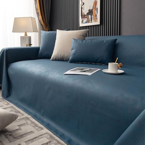 VanderHOME Sofa überzug Möbel Abdeckung für Verschütten Sofabezug Wasserabweisend Antirutsch Sofa Abdeckung Stretch Sofa Protector Sofaüberwurf Schutz vor Haustier Katze Hunde210*230cm-Blau von VanderHOME
