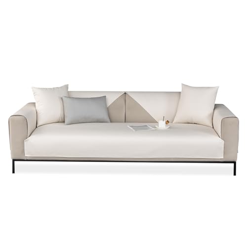 VanderHOME Universelle Sofabezug Wasserdicht Sofa überzug Sofa Schutzdecke rutschfest Schutz vor Haustier Katze Hunde,2024 Neue Couch Überzug 70 * 150cm-Beige-Rückenlehnen(1 pc) von VanderHOME