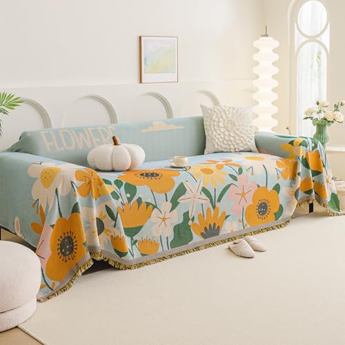 VanderHOME Weiche und Atmungsaktive Sofaüberwurf,Decke für Sofa Großer Sofaüberwurf Cooler Decke,Ideal Fürs Sofa,Sessel,Tagesdecke,Tischdecken 180 * 280cm-Blumen mit Wörtern VanderHOME Weiche und Atmungsaktive Sofaüberwurf,Decke für Sofa Großer Sofaüberwurf Cooler Decke,Ideal Fürs Sofa,Sessel,Tagesdecke,Tischdecken 180 * 280cm-Blumen mit Wörtern von VanderHOME
