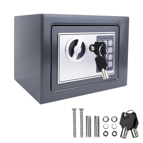 Safe Box Tresore für Zuhause, feuerfest und wasserdicht Safe mit digitaler Tastatur und Schlüssel, alle Stahl In-Wall Triple Lock Core, Safe für Geld Waffe Schmuck von Vandise