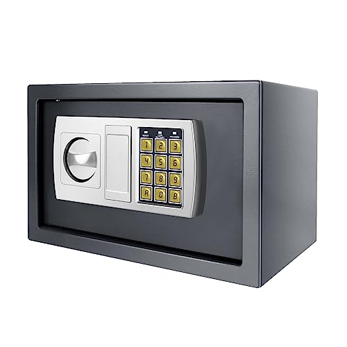 Security Home Safe, Schrank, feuerfester, wasserdichter Tresor mit vollstelliger Tastatur, Sicherheitsschlüsselschloss für Zuhause, Geschäft, Büro, Hotel, Bargeld, Dokumente, Schmuck, 8,5L von Vandise