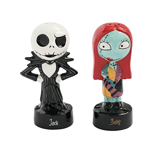 Vandor 84130 Nightmare Before Christmas Jack und Sally Salz- und Pfeffer-Set, Keramik, mehrfarbig von Vandor