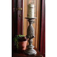 Verzierter Kerzenhalter Großes Geätztes Ananas-Tischdekoration von VandyleeVintage