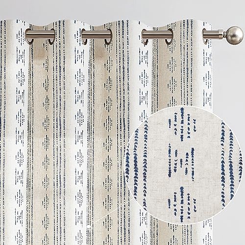 Vangao Boho Leinen Gardinen Halbtransparent Vorhänge Mit Ösen Für Wohnzimmer Schlafzimmer Geometrische Streifen Vorhang Für Privatsphäre Bauernhaus Vorhänge 2er Set 140x245cm Blau auf Beige Vangao Boho Leinen Gardinen Halbtransparent Vorhänge Mit Ösen Für Wohnzimmer Schlafzimmer Geometrische Streifen Vorhang Für Privatsphäre Bauernhaus Vorhänge 2er Set 140x245cm Blau auf Beige von Vangao