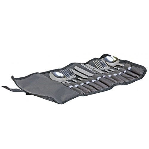 Vango Family Cutlery Set Grau - Robustes strapazierfähiger Edelstahl Besteck, Größe One Size - Farbe Silver von Vango