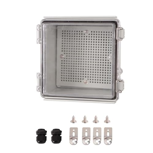 Vangoshell Wasserdichte Abzweigdose, IP67, transparente Abdeckung, ABS-Kunststoff, Elektrogehäuse, 150 x 150 x 90 mm, für Heimwerker-Projekte im Innen- und Außenbereich von VangoShell