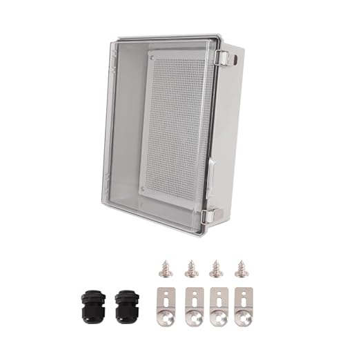 Vangoshell Wasserdichte Abzweigdose, IP67, transparente Abdeckung, ABS-Kunststoff, elektrisches Gehäuse, 380 x 280 x 130 mm, für DIY-Projekte im Innen- und Außenbereich von VangoShell