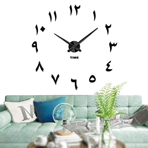 Vangold Acryl Spiegel Zahlen Aufkleber Zahlen Zahlen für Home Wohnzimmer Dekoration (Schwarz-73) von Vangold