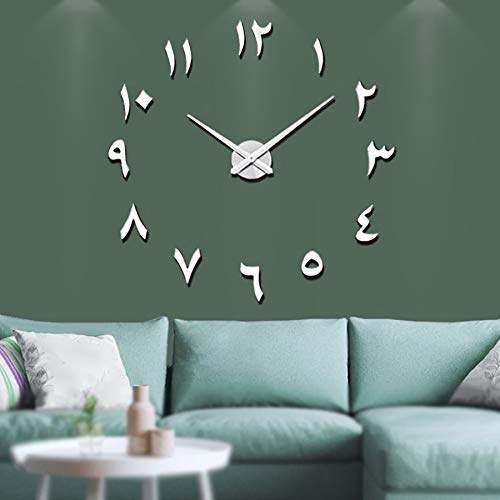 Vangold Arabische Moderne Mute DIY große Wanduhr 3D Aufkleber Home Office Decor Geschenk von Vangold