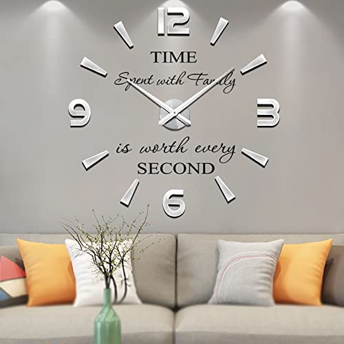 Vangold Moderne Mute DIY große Wanduhr 3D Aufkleber Home Office Decor Geschenk von Vangold