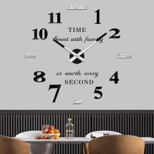 Vangold Moderne Mute DIY große Wanduhr 3D Aufkleber Home Office Decor Geschenk von Vangold