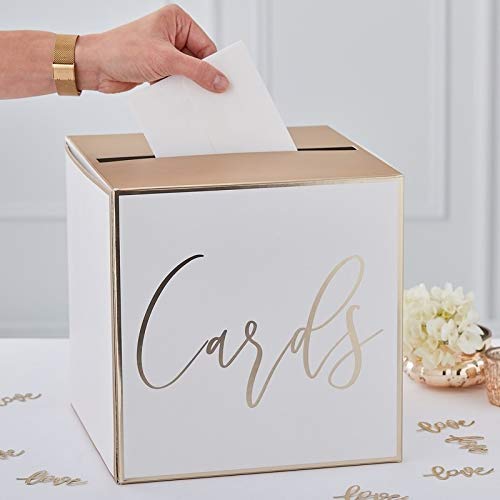 Hochzeitspost Box Weiß Gold 'Cards' von Vanharte