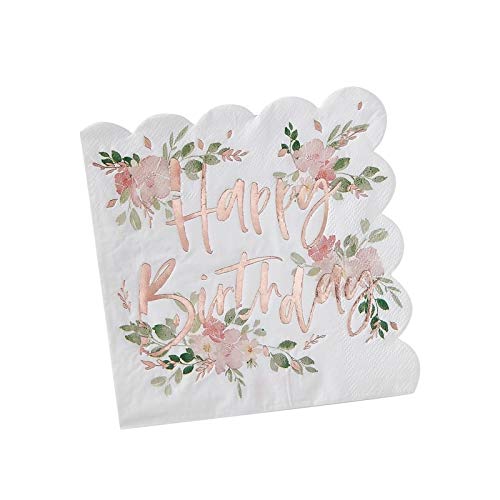 Party Servietten 'Happy Birthday' Floral von Vanharte