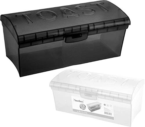 Vani Brotdose transparent Toastbrotbox Brotkasten + gratis 1 Mikrofasertuch von Vani
