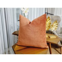 Backsteinfarbe, Orange Samt Kissenbezug, Kissen, Samtkissen, Dekokissen, Wurfkissen, Gebrannt Kissenbezug von VanilyaHome
