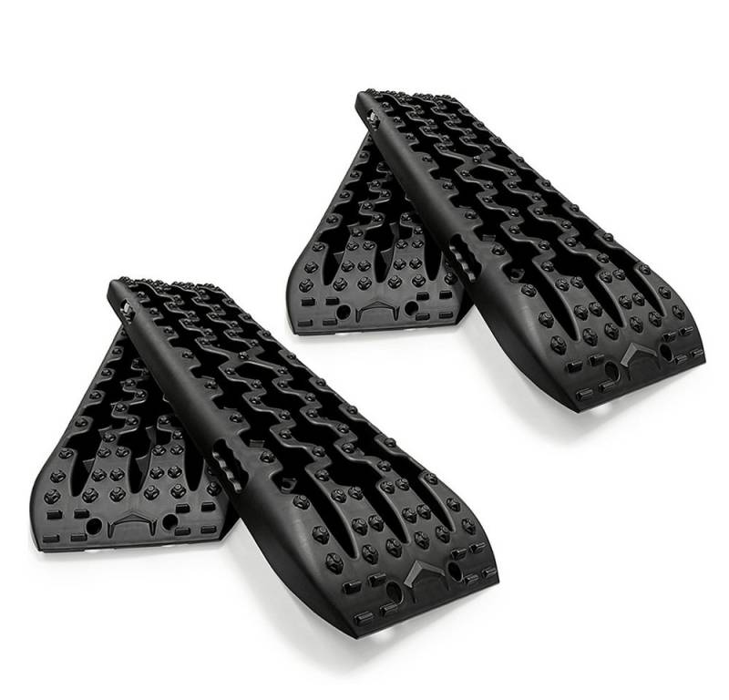 Vanit Campingliege Set 2x Berge Boards Sandbleche offroad universal 1 Paar # BB1 schwarz von Vanit