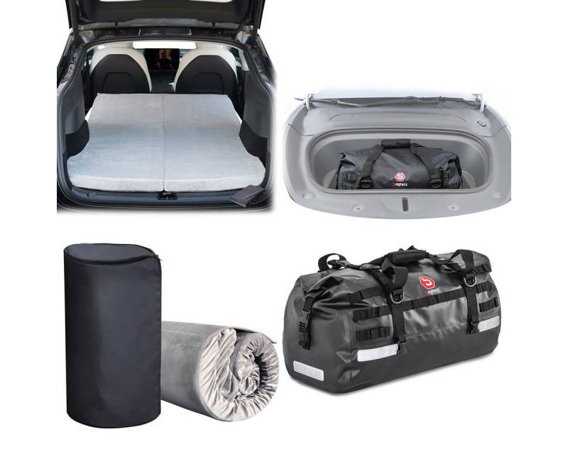 Vanit Campingliege Set Frunk Tasche Volumen 50l + Klappmatratze passend für Tesla Model Y von Vanit