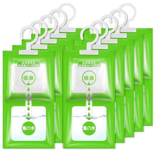 Vankarr 10 Stück 100g Schrankentfeuchter Hänge-Luftentfeuchter Schrank Kleiderschrank Feuchtigkeitsabsorber Anti-Schimmel Entfeuchtungsbeutel Taschen für Keller, Schlafzimmer, Waschräume von Vankarr