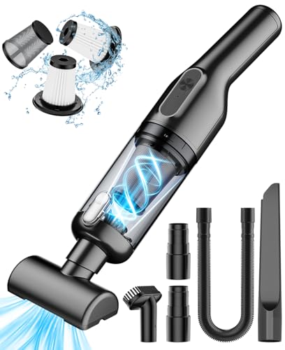 Vankarr Handstaubsauger Akku 16000Pa Handstaubsauger Kabellos Autostaubsauger Stark Mini Staubsauger Tragbarer Handsauger USB Auto Staubsauger Ohne Kabel von Vankarr