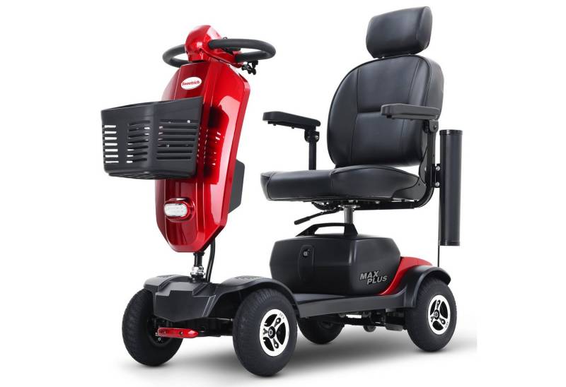 Vankel Elektromobil Max Plus 9-Zoll-Luftreifen 136 kg Tragkraft USB-Anschluss, Monocoque-Rahmen Federung Kippschutz 9-Zoll-Reifen von Vankel