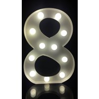 12-Zoll-Metallweiß Nr. 8-Festzelt-Buchstaben-Lichtnummer Acht Partyraum-Bar-Pub-Ladendekor 12-Zoll-Metallweiß Nr. 8-Festzelt-Buchstaben-Lichtnummer Acht Partyraum-Bar-Pub-Ladendekor von Vannarithlighting