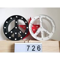 12 Zoll Große Handgemachte Weiße Led-Friedenszeichen-Symbol Batterie Betrieben Home Party Schlafzimmer Shop Pub Restaurant Tisch Fenster Dekor von Vannarithlighting