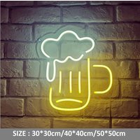 Bier Neon Schild Mit Acrylplatte 5V Usb Betriebene Glühbirnen Wand Dekor Zeichen Benutzerdefinierte Zuhause Schlafzimmer Werkstatt Bar von Vannarithlighting