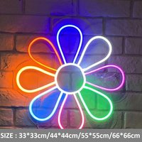 Blume Led Neon Schild Mit Acrylplatte Blumen Dekor Neonlicht Zeichen Haus Schlafzimmer Bar Party Wand Tisch von Vannarithlighting