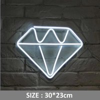 Diamant Neon Schild Mit Acrylplatte 5V Usb Powered Benutzerdefinierte Home Shop Wand Tisch Dekor von Vannarithlighting