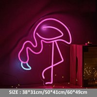 Flamingo Neon Schild Mit Acrylplatte Decor Neonlicht Zuhause Schlafzimmer Wohnheim Wand Tischleuchte Kinder Geschenk von Vannarithlighting
