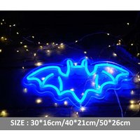 Fledermaus Neon Schild Halloween Dekor Urlaub Neonlicht Wand Tischleuchte von Vannarithlighting