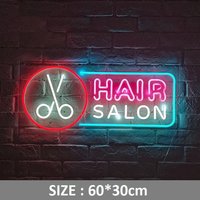 Friseur Neon Schild Mit Acrylplatte Decor Haircut Store von Vannarithlighting