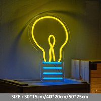 Birne Neon Schild Mit Acrylplatte 5V Usb Powered Bulbs Wand Decor Benutzerdefinierte Haus Schlafzimmer Werkstatt Bar von Vannarithlighting