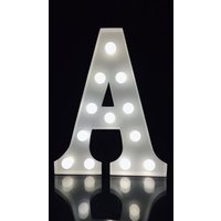 "Handgemachte Metallweiß A Festzelt Buchstabe Licht 9 "Hoch Leuchten Alphabet Jubiläum Hochzeitsdeko von Vannarithlighting