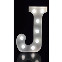 "Handgemachte Metallweiß-Festzelt-Buchstabe J Leuchtet 9 "Alphabet-Buchstabe Nachtlicht-Kinderzimmer-Licht-Kinderraum-Hochzeitsdekor." von Vannarithlighting