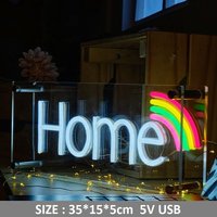 Home Letters Neon Sign Box Decor Schlafzimmer Tisch Dekor Geschenk von Vannarithlighting