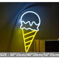 Eis Leuchtreklame Mit Acryltafel 5V Usb Powered Wand Neon Dekor Schild Benutzerdefinierte Eisdiele Laden von Vannarithlighting