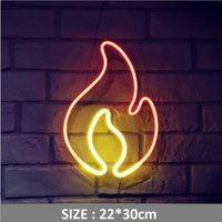 Led Feuer Flamme Acryl Neon Schild Flexible Silikon Neonlicht Home Portrait Geschenk Für Sie Geschenkidee Decor von Vannarithlighting