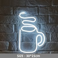Led Kaffeetasse Acryl Neon Schild Coffee Shop Decor Licht Neonlicht von Vannarithlighting