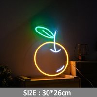 Led Orange Mandarine Acryl Leuchtreklame Obst Shop Neon Decor Store Licht Neonlicht von Vannarithlighting