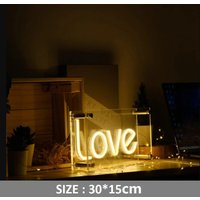 Liebe Buchstaben Neon Schild Box Dekor Hochzeit Vorschlag Geburtstag Baby Shower Geschenk von Vannarithlighting