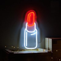 Mini Lip Stick Lippenbalsam Neon Schild Mit Acrylplatte 5V Usb Powered Benutzerdefinierte Zeichen Haus Schlafzimmer Geschäft Wand Tischdekor von Vannarithlighting