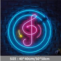 Musik Acryl Neon Schild Dekor Kunst Neonlicht Musiknote Shop Geschäft Bar Klassenzimmer Studio von Vannarithlighting