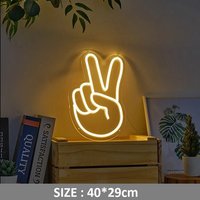 Peace Neon Schild Decor 5V Usb Powered V Geste Hand Home Shop Wand Tisch Dekor von Vannarithlighting