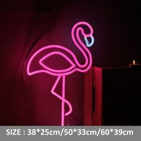 Pink Flamingo Neon Schild Mit Acrylplatte Dekor Neonlicht Zuhause Schlafzimmer Wohnheim Wand Tischleuchte Geburtstag Abschlussgeschenk von Vannarithlighting