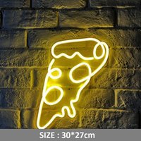 Pizza Slice Neon Schild Mit Acrylplatte 5V Usb Powered Benutzerdefinierte Shop Wand Tisch Dekor von Vannarithlighting