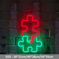 Puzzle Leuchtreklame Mit Acrylglasplatte Usb Powered Light Up Jigsaw Wanddekoration Geburtstagsgeschenk Puzzle-Liebhaber-Geschenk von Vannarithlighting