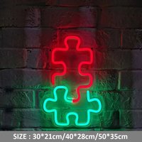 Neon Leuchtreklame Mit Acrylglas Puzzle Wand Dekoration Geburtstag Geschenk Liebhaber von Vannarithlighting