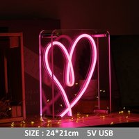 Rosa Herz Neon Schild Box Decor Love Schlafzimmer Bar Pub Shop Studio von Vannarithlighting